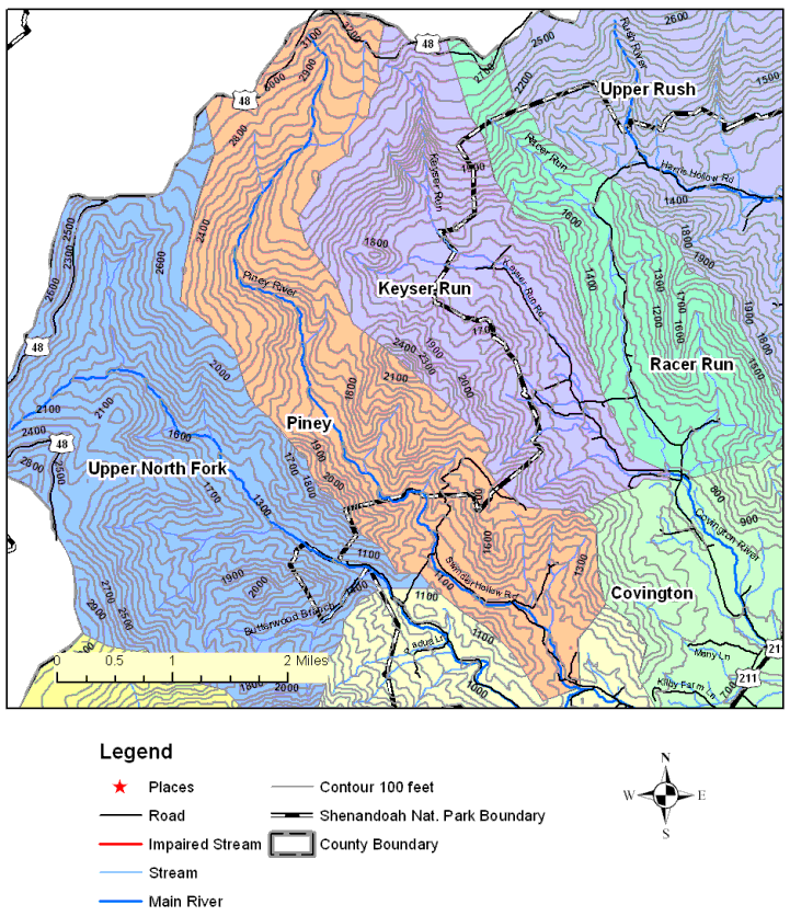 Piney River, Topographic Map